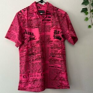 Men’s Pink Modern Hawaiian Aloha Shirt